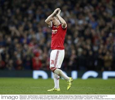 Bastian Schweinsteiger of Manchester United ManU leaves the field following his substitution - UEFA Champions League - Group B - Manchester Utd vs Vfl Wolfsburg - Old Trafford Stadium - Manchester - England - 30th September 2015 - Picture Simon Bellis Sportimage EDITORIAL USE ONLY. No use with unauthorised audio, video, data, fixture lists, club league logos or live services. Online in-match use limited to 120 images, no video emulation. No use in betting, games or single club league player publications.