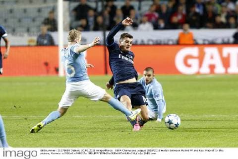 UEFA Champions League 2015 2016 match between Malmö FF and Real Madrid. In this picture, Kovacic. xJOSExA.xGARCIAx