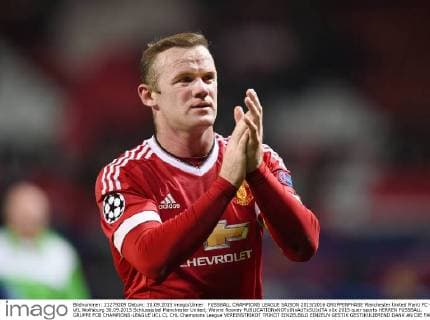 FUSSBALL CHAMPIONS LEAGUE SAISON 2015 2016 GRUPPENPHASE Manchester United ManU FC - VfL Wolfsburg 30.09.2015 Schlussjubel Manchester United; Wayne Rooney 