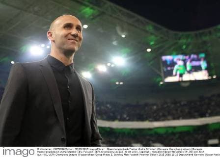 Moenchengladbach Trainer Andre Schubert (Borussia Moenchengladbach) Borussia Moenchengladbach vs Manchester City, Fussball, UEFA Champions League, 30.09.2015, Copyright: Schueler Eibner-Pressefoto EP_JSE