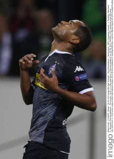 Mönchengladbach , Deutschland, UEFA Champions League , 2. Spieltag, Matchday 2 , Borussia Mönchengladbach : Manchester City1-2 im Borussia Park in Mönchengladbach am 30.09. 2015 RAFFAEL (MG) verschoss einen Elfmeter