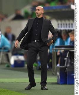 30.09.2015, Fussball, Saison 2015 2016, Champions League, 2015 16, Vorrunde, Borussia Mönchengladbach - Manchester City 1:2, Trainer Andre Schubert (Borussia Moenchengladbach)