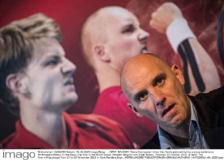 - GENT, BELGIUM: Davis Cup captain Johan Van Herck pictured during a press conference PK Pressekonferenz on the Davis Cup final in the World Group, between Belgium and Great Britain, Thursday 01 October 2015, in Gent. The final will be played from 27 to 29 November 2015 in Gent Flanders Expo. JASPERxJACOBS  x04712092x