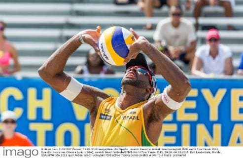 swatch Beach volleyball Beachvolleyball FIVB World Tour Finals 2015, Evandro Goncalves Oliveira Junior (BRA); swatch Beach Volleyball FIVB World Tour Finals 2015, 29.09.-04.10.2015, Fort Lauderdale, Florida, USA xPWx
