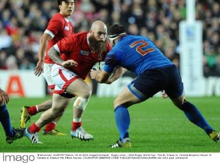 Rugby Union - 2015 Rugby World Cup - Pool D: France vs. Canada Benjamin Kayser of Canada at Stadium MK, Milton Keynes. COLORSPORT ANDREW COWIE 