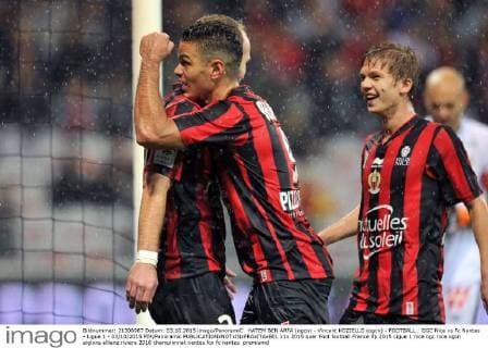 HATEM BEN ARFA (ogcn) - Vincent KOZIELLO (ogcn) - FOOTBALL : OGC Nice vs Fc Nantes - Ligue 1 - 03 10 2015 FEP Panoramic 