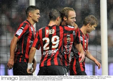 VALERE GERMAIN (ogcn) - HATEM BEN ARFA (ogcn) - FOOTBALL : OGC Nice vs Fc Nantes - Ligue 1 - 03 10 2015 FEP Panoramic 