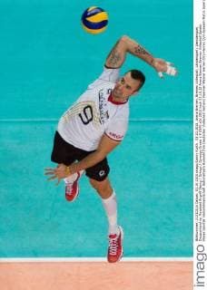 03.10.2015, Arena Bremen, Bremen Volleyball, Länderspiel Laenderspiel, Deutschland vs. Russland Angriff Georg György Gyoergy Grozer ( 9 GER)