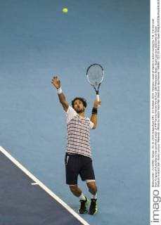 03 October 2015: Feliciano Lopez of Spain in action during his 7-6, 7-6 win over Nick Kyrgios of Australia in the semifinal match of ATP Tennis Herren World Tour 250 Malaysian Open, Kuala Lumpur 2015 held at Putra Stadium in Bukit Jalil, Kuala Lumpur, Malaysia. (Photo by Hazrin Yeob Men Shah Icon Sportswire) TENNIS: OCT 03 Malaysia Open Icon3781510035461 EDITORIAL USE ONLY