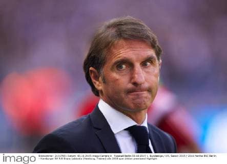 Fussball Berlin 03.10.2015 1. Bundesliga DFL Saison 2015 2016 Hertha BSC Berlin - Hamburger SV 3:0 Bruno Labbadia (Hamburg, Trainer)