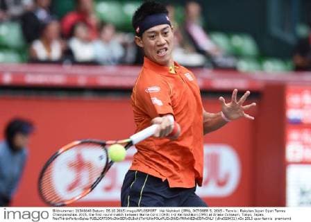 Kei Nishikori (JPN), OCTOBER 5, 2015 - Tennis : Rakuten Japan Open Tennis Championships 2015, the first round match between Borna Coric (CRO) 1-2 Kei Nishikori (JPN) at Ariake Coliseum, Tokyo, Japan. NoxThirdxPartyxSales  (dlra010431)