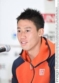 Kei Nishikori (JPN), OCTOBER 5, 2015 - Tennis : Rakuten Japan Open Tennis Championships 2015, Kei Nishikori attends a press conference PK Pressekonferenz after his first round match between Borna Coric (CRO) 1-2 Kei Nishikori (JPN) at Ariake Coliseum, Tokyo, Japan. NoxThirdxPartyxSales  (dlra010444)