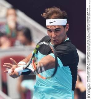 (151006) -- BEIJING, Oct. 6, 2015 -- Rafael Nadal of Spain returns the ball during the men s singles first round match of China Open Tennis Tournament against Wu Di of China at the National Tennis Center in Beijing, capital of China, Oct. 6, 2015. Nadal won 2-0. ) (SP)CHINA-BEIJING-TENNIS-CHINA OPEN-MEN S SINGLES (CN) LixWen 