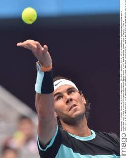 (151006) -- BEIJING, Oct. 6, 2015 -- Rafael Nadal of Spain serves during the men s singles first round match of China Open Tennis Tournament against Wu Di of China at the National Tennis Center in Beijing, capital of China, Oct. 6, 2015. Nadal won 2-0. ) (SP)CHINA-BEIJING-TENNIS-CHINA OPEN-MEN S SINGLES (CN) LixWen 