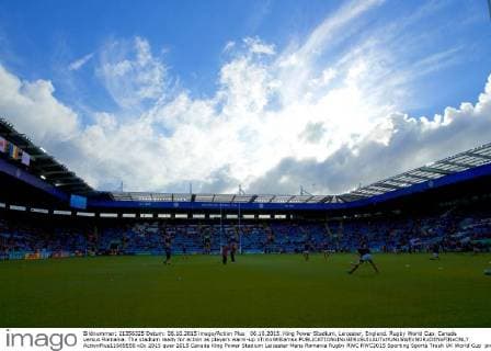 06.10.2015. King Power Stadium, Leicester, England. Rugby World Cup. Canada versus Romania. The stadium ready for action as players warm-up xTimxWilliamsx  ActionPlus11669556