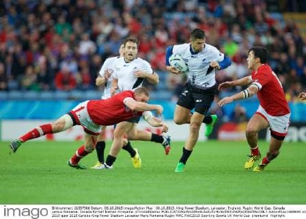 06.10.2015. King Power Stadium, Leicester, England. Rugby World Cup. Canada versus Romania. Canada fly-half Nathan Hirayama. xTimxWilliamsx  ActionPlus11669690