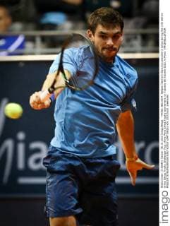 - MONS, BELGIUM: Belgian Germain Gigounon pictured in action during the 11th edition of the Ethias Trophy Challenger Tour of the Mons Ethias Trophy tournement, on Tuesday 06 October 2015, in Mons. VIRGINIExLEFOUR  x04715913x