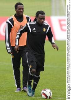 - BRUSSELS, BELGIUM: Belgium s Romelu Lukaku and Belgium s Jordan Lukaku pictured during a training session of Belgian national soccer team Red Devils, Wednesday 07 October 2015, in Neerpede, Brussels. The Red Devils prepare for the upcoming Euro 2016 qualification games against Andorra and Israel. BRUNOxFAHY  x04716068x