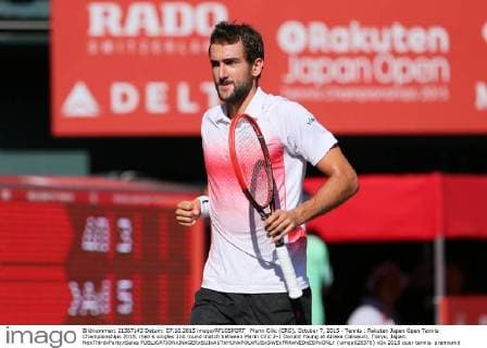 Marin Cilic (CRO), October 7, 2015 - Tennis : Rakuten Japan Open Tennis Championships 2015, men s singles 2nd round match between Marin Cilic 2-1 Donald Young at Ariake Coliseum, Tokyo, Japan. NoxThirdxPartyxSales  (umqa028376)