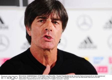 Fussball Pressekonferenz der deutschen Nationalmannschaft vor dem Laenderspiel gegen Irland am 07.10.2015 in Dublin Joachim Loew ( Trainer Deutschland ) xPBJPGx