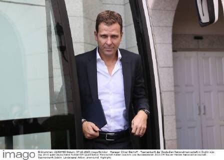 Manager Oliver Bierhoff - Teamankunft der Deutschen Nationalmannschaft in Dublin