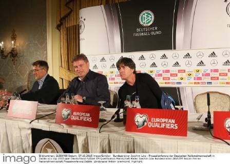 Bundestrainer Joachim Löw - Pressekonferenz der Deutschen Nationalmannschaft in Dublin