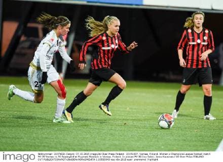 20151007, Vantaa, Finland. Women s Champions League football match PK-35 Vantaa vs FC Roseng?rd at Myymaki Stadium in Vantaa, Fniland. In picture PK-35 Iina Salmi. Jarno Kuusinen All Over Press FINLAND OUT  1.03555943