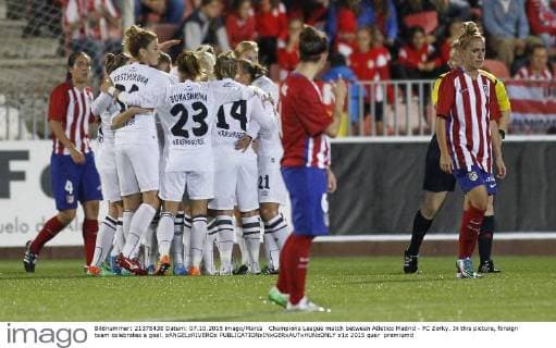 Champions League match between Atletico Madrid - FC Zorky. In this picture, foreign team celebrates a goal. xANGELxRIVEROx 