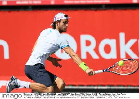 Joao Sousa (POR), October 8, 2015 - Tennis : Rakuten Japan Open Tennis Championships 2015, men s singles 2nd round match between Austin Krajicek 2-1 Joao Sousa at Ariake Coliseum, Tokyo, Japan. NoxThirdxPartyxSales  (umqa028513)