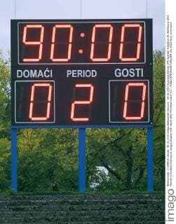 08.10.2015 Subotica(Serbia) ZFK Spartak Subotica-VfL Wolfsburg UEFA Women s Football Champions League Display with result after finnished match 0:0 : 