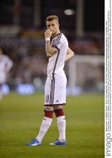 08.10.2015, Fussball Europameisterschafts-Qualifikation, 9.Spieltag, Irland - Deutschland, im AVIVA-Stadion, Dublin (Irland). Marco Reus (Deutschland) frustriert. 