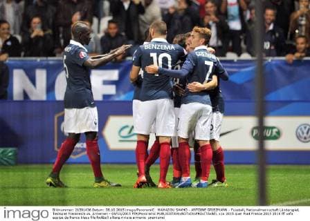 MAMADOU SAKHO - ANTOINE GRIEZMANN - Fussball, Nationalmannschaft Länderspiel, Testspiel Frankreich vs. Armenien - 08 10 2015 FEP Panoramic 