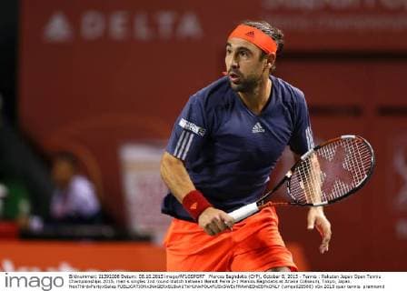 Marcos Baghdatis (CYP), October 8, 2015 - Tennis : Rakuten Japan Open Tennis Championships 2015, men s singles 2nd round match between Benoit Paire 2-1 Marcos Baghdatis at Ariake Coliseum, Tokyo, Japan. NoxThirdxPartyxSales  (umqa028588)