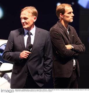 HANS-JOACHIM WATZKE, THOMAS TUCHEL BORUSSIA DORTMUND BESUCHT OPEL IAA FRANKFURT 