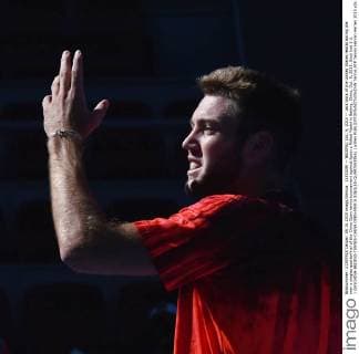(151009) -- BEIJING, Oct. 9, 2015 -- Jack Sock of the United States reacts during the men s singles quarterfinal of the China Open tennis tournament against Spain s Rafael Nadal in Beijing, China, Oct. 9, 2015. Sock lost 1-2. ) (SP)CHINA-BEIJING-TENNIS-CHINA OPEN-MEN S SINGLES-QUARTERFINAL LixWen 