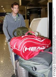 Andy Murray of Britain is pictured after arriving at the Shanghai Pudong International Airport in Shanghai, China, 9 October 2015. Andy Murray arrives at Shanghai for Shanghai Rolex Masters  pbu342436_06
