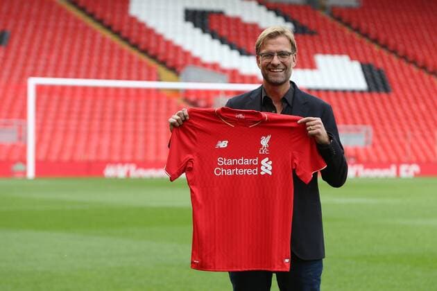 Manager of Liverpool, Jurgen Klopp - Jurgen Klopp press conference PK Pressekonferenz - Barclay s Premier League - Anfield - Liverpool - 09 10 2015 Pic Philip Oldham SportImage EDITORIAL USE ONLY. No use with unauthorised audio, video, data, fixture lists, club league logos or live services. Online in-match use limited to 120 images, no video emulation. No use in betting, games or single club league player publications.
