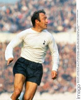 Football - 1969 1970 First Division - Tottenham Hotspur 0 Wolverhampton Wanderers 1 Jimmy Greaves at White Hart Lane. 11 10 1969 