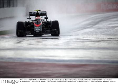 Russian Grand Prix, Sochi 08 - 11 October 2015 09.10.2015 - Free Practice 1, Jenson Button (GBR) McLaren Honda MP4-30. 
