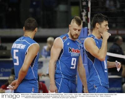 Oct. 9, 2015 - Turin, Italy - italia team before the european championships man match between italia and estonia at palavela on october 09, 2015 in torino, italy. Italy: European Championships Man - Italia vs Estonia -----  - ZUMAn230
