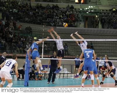 Oct. 9, 2015 - Turin, Italy - italia team before the european championships man match between italia and estonia at palavela on october 09, 2015 in torino, italy. Italy: European Championships Man - Italia vs Estonia -----  - ZUMAn230