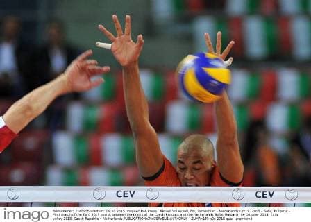 Aktuell Volleyball, EM, Tschechien - Niederlande Oct. 9, 2015 - Sofia, Bulgaria - First match of the Euro 2015 pool A between the teams of the Czech Republic and the Netherlands Sofia, Bulgaria, 09 Oktober 2015. Euro volley 2015: Czech Republic v Netherlands  - ZUMAn230