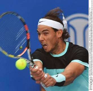 (151010) -- BEIJING, Oct. 10, 2015 -- Rafael Nadal of Spain hits a return to Fabio Fognini of Italy during the men s singles semifinal at 2015 China Open Tennis Tournament in Beijing, China, Oct. 10, 2015. Nadal was qualified for the final after beating Fognini 2-0. ) (SP)CHINA-BEIJING-TENNIS-CHINA OPEN-MEN S SINGLES LixWen 