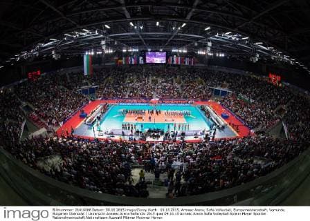 09.10.2015, Armeec Arena, Sofia Volleyball, Europameisterschaft, Vorrunde, Bulgarien Übersicht Uebersicht Armeec Arena Sofia
