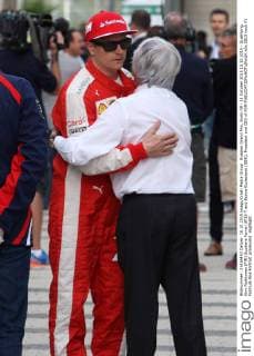 Russian Grand Prix, Sochi 08 - 11 October 2015 10.10.2015 - Qualifying, Kimi Raikkonen (FIN) Scuderia Ferrari SF15-T and Bernie Ecclestone (GBR), President and CEO of FOM 
