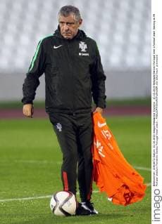 10.10.2015 Belgrade(Serbia) Portugal men s football team training at FK Partizan stadium Fernando Santos Portugal head coach : 
