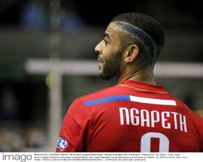 Aktuell Volleyball, EM, Frankreich - Estland Oct. 10, 2015 - Turin, Italy - earvin ngapet before the european championships man match between france and estonia at palavela on october 10, 2015 in torino, italy. Euro Volley: Francia v Estonia  - ZUMAn230
