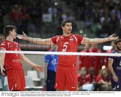 Oct. 10, 2015 - Turin, Italy - igor omrcen during the european championships man match between italia and croatia at palavela on october 10, 2015 in torino, italy. Euro Volley: Croazia v Italia  - ZUMAn230