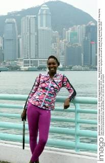 Venus Williams of the United States poses at a photocall for the 2015 Hong Kong Open tennis tournament in Hong Kong, China, 10 October 2015. Venus Williams highlights photocall at Hong Kong Tennis Open 2015  pbu343088_17