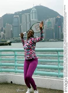 Venus Williams of the United States poses at a photocall for the 2015 Hong Kong Open tennis tournament in Hong Kong, China, 10 October 2015. Venus Williams highlights photocall at Hong Kong Tennis Open 2015  pbu343088_19